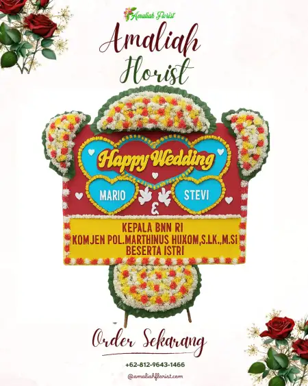 Papan Bunga Pernikahan Warukawung